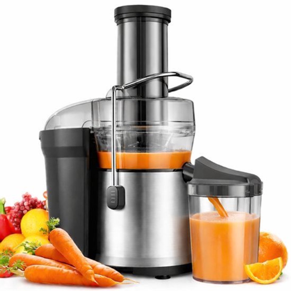 Sapcentrifuge voor Groenten & Fruit – 2 Snelheden – Grote Vulopening – Juicer met Pulpcontainer – 500W