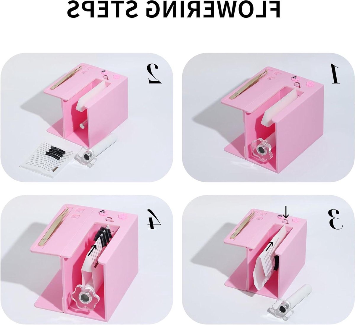 Wimper Fan Machine - Wimper Separator - Wimperextensions Maken - Automatisch Bloem Effect - 175 x 145 cm - Roze