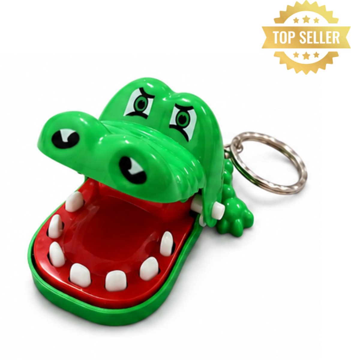 Chipa - Mini Bijtende Krokodil Sleutelhanger – Krokodil Spel – Compact Reisspel – Grappige Gadget voor Kinderen & Volwassenen - Crocodile game - Drankspel - Krokodil met kiespijn