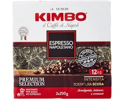 Kimbo il Caffe di Napoli Espresso Napoletano Macinato - Gemalen Koffie - 500g (2x250g)