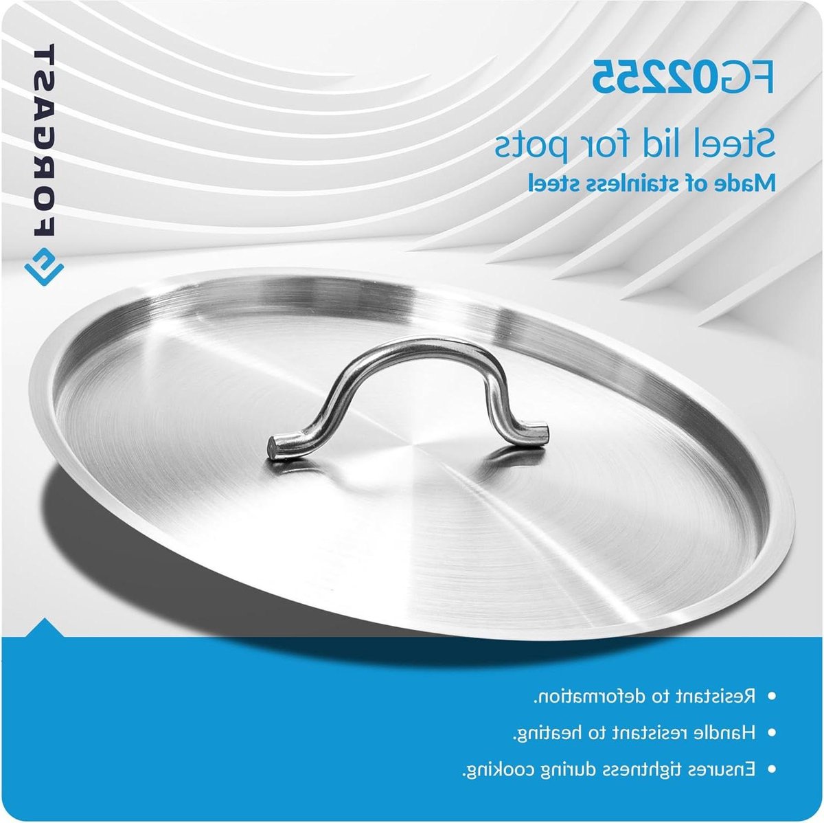 Roestvrijstalen Deksel - Steelpan Deksel - Stomen en Smoren - Vaatwasserbestendig - Diameter 25 cm - Zilver