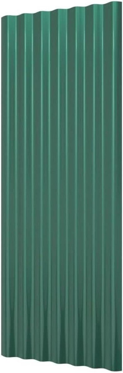 Dakpanelen Set - Golfplaten Dakbedekking - Stallen Schuren Bouwen - Gegalvaniseerd Staal - 100 x 36 cm - Groen