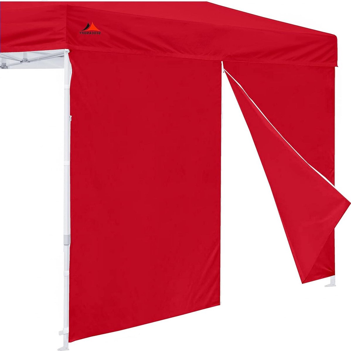 Luifeldeur - Luifelwand Deur - Kamperen en avontuur - Centrale ritsontwerp - 218 x 305 cm - Rood
