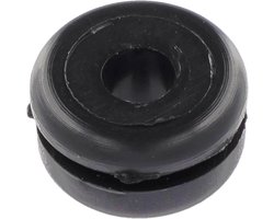 Draaddoorvoer - Kabeldoorvoer Grommet - Kabelbescherming - Flexibel PVC-S - 12x8x4 mm 20 stuks - Zwart