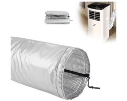 Universele Airconditioning slangafdekking - 131.2*26.5CM - Isolatiesleeve voor uitlaatslang van Mobiele Airco's - Bescherming Voor Airconditionerslang - Mobiele AC-slangkanaal ontluchtingsafdekking - Aluminiumfolie - Stofdichte - Warmtereductie