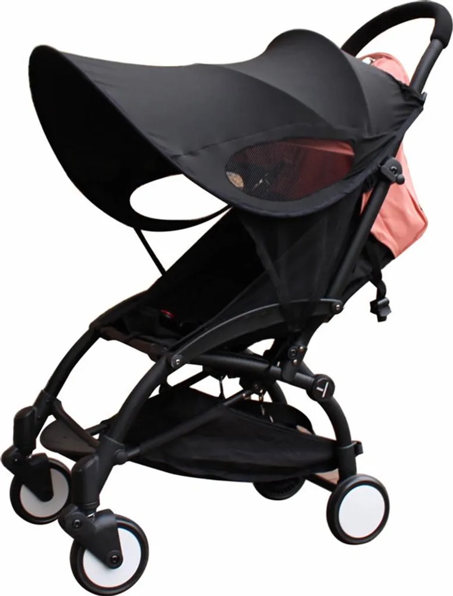 Opvouwbare zonnekap voor kinderwagen met verlengd zonnescherm - UPF50+ UV-bescherming - Universele zonnekap voor kinderwagens