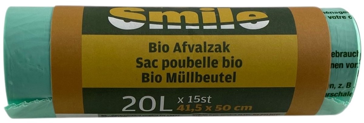 Cleany - Vuilniszakken - Bio Afvalzak - 20L - 41,5/50cm - 15st