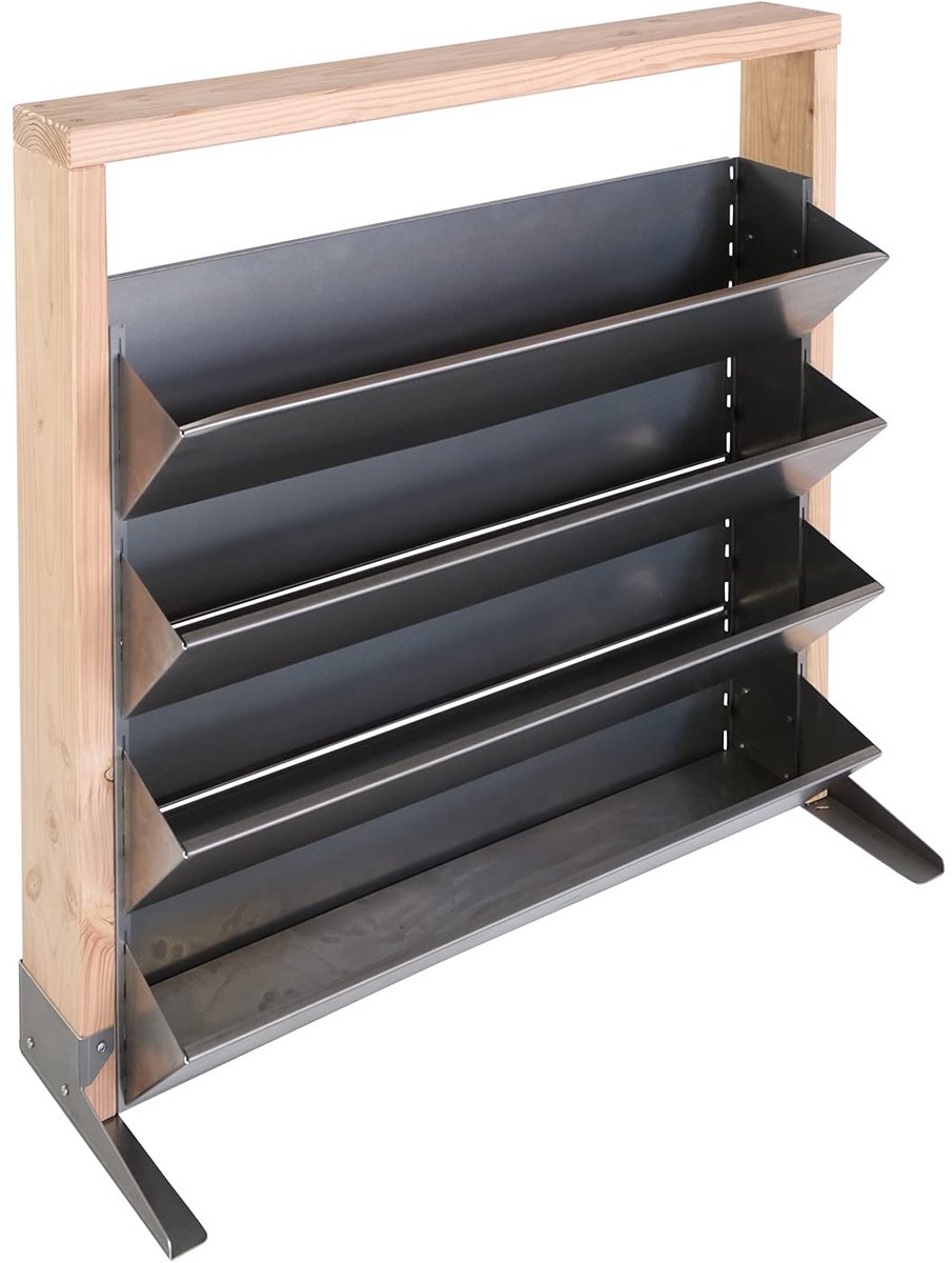 Bellissa Verticale kweekbak - Plantenrek met 4 bakken - Plantenbak - 100 x 32 x 100 cm - Douglas hout