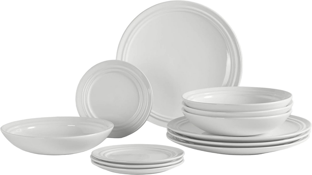 Broste Copenhagen Serviesset Stevns 12-delig / 4 personen - 4 dinerborden, 4 ontbijtborden en 4 diepe borden