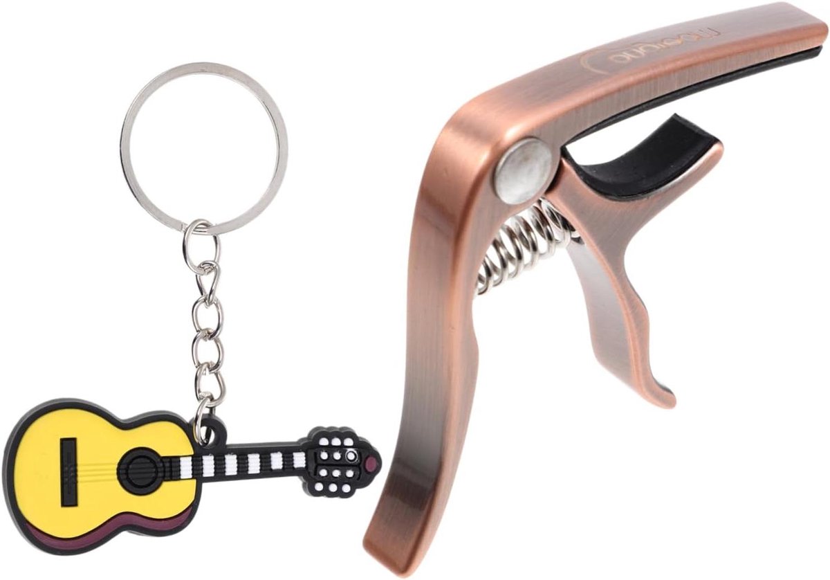 Ukulele Capo - Muziek Clip - Toon Aanpassen - Legering Materiaal - 6.1 cm - Goud