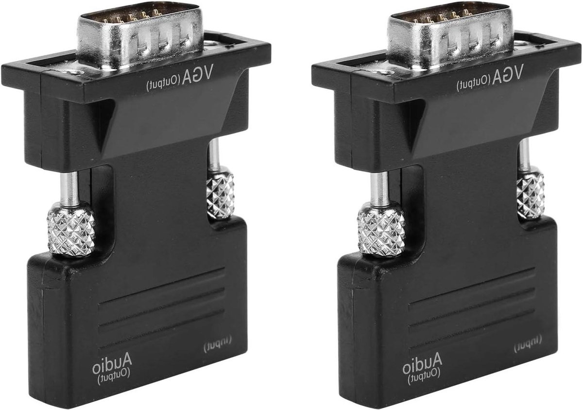 HDMI naar VGA converter - Adapter kabel - Beeld Delen - Plug en Play - 2 stuks - Zwart