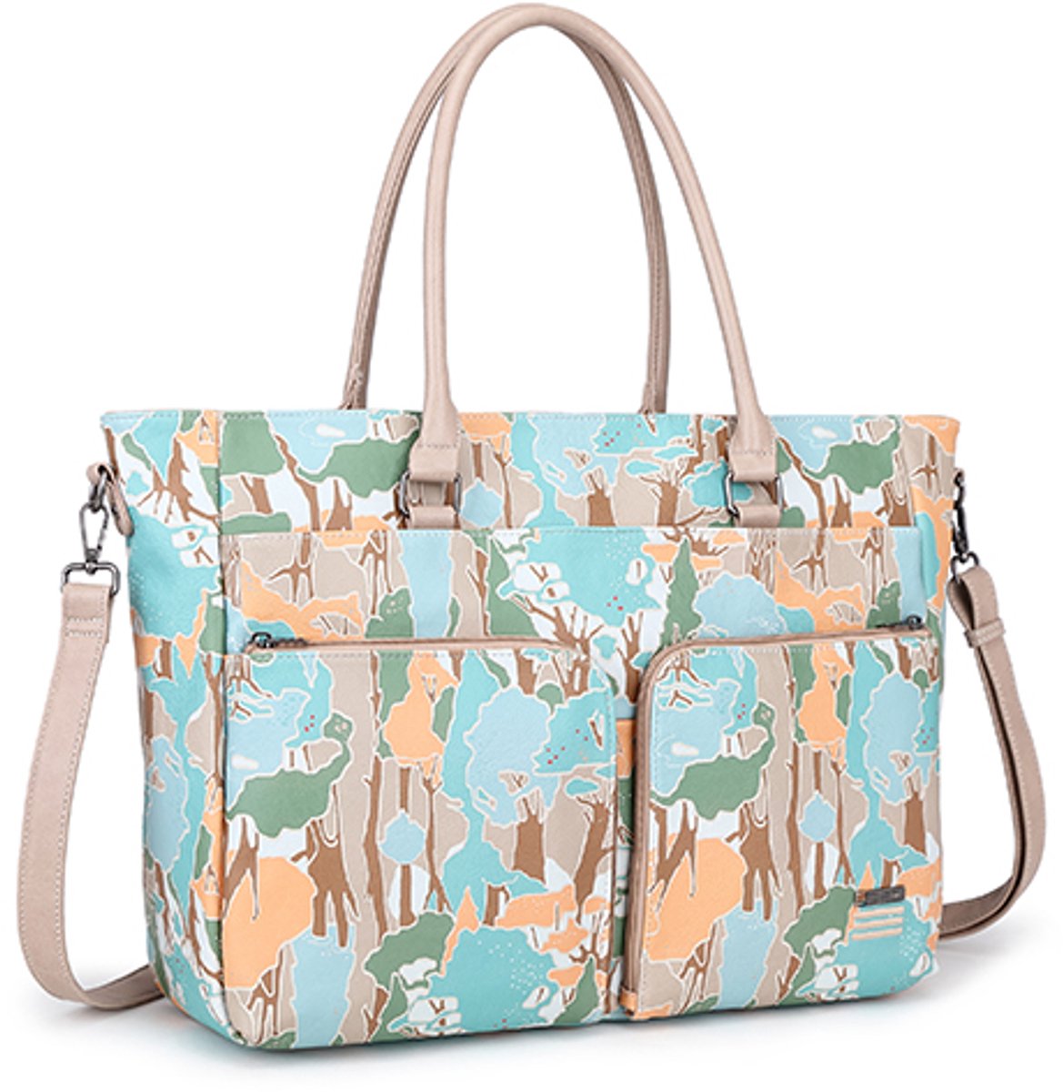 EEEZI 'E-18-04' - Handtas - Schoudertas - Print beige - Dames
