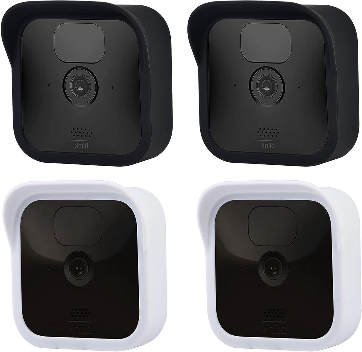 Beschermhoes Camera - Camera Cover - Beveiliging Buiten - UV Bescherming - Set van 4 - Zwart en Wit
