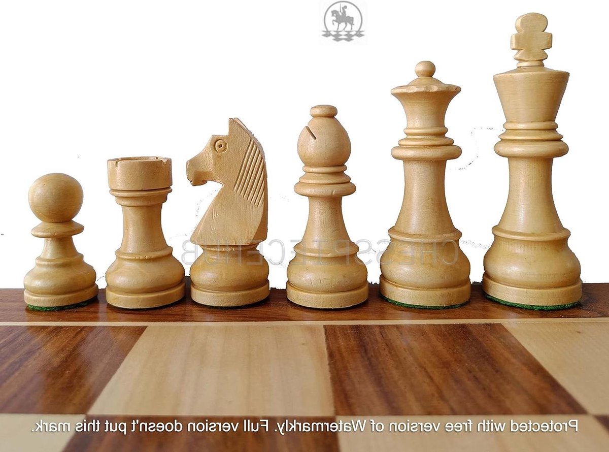 Schaakstukken Set - Houten Schakers - Strategisch Spel - Handgemaakt Ontwerp - 94 cm Koning - Niet gespecificeerd