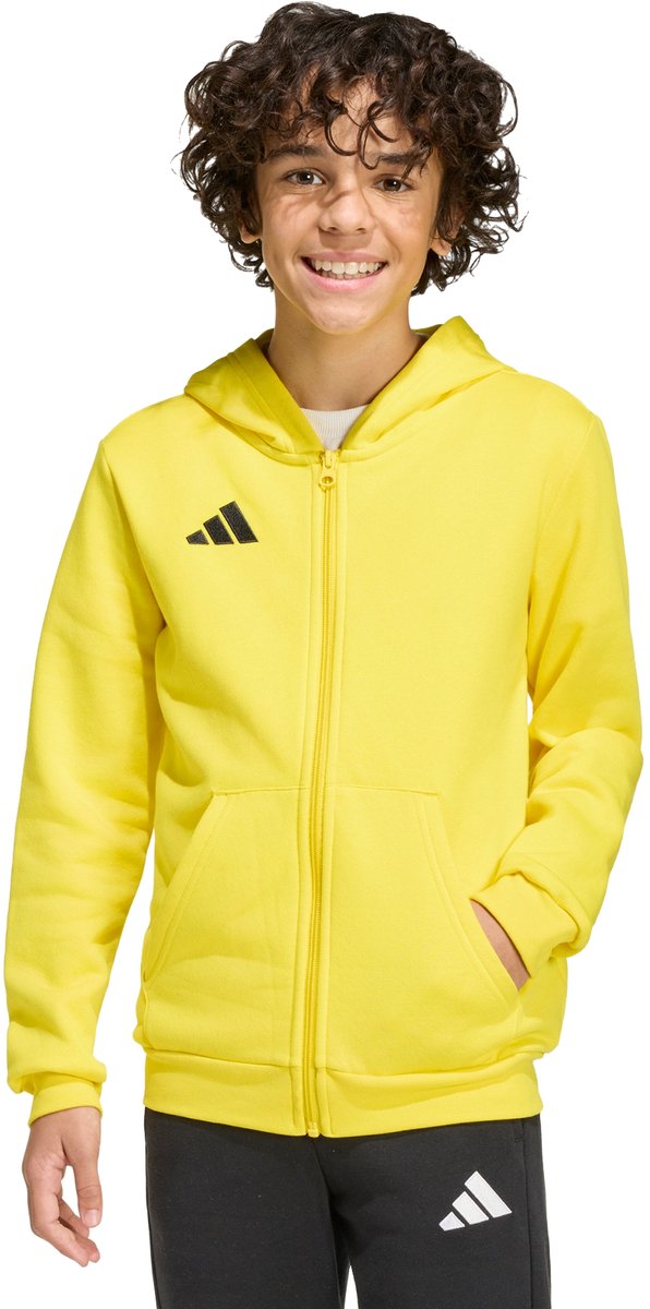 Adidas Performance Entrada26 Hoodie Met Lange Ritssluiting Kids Kinderen Geel