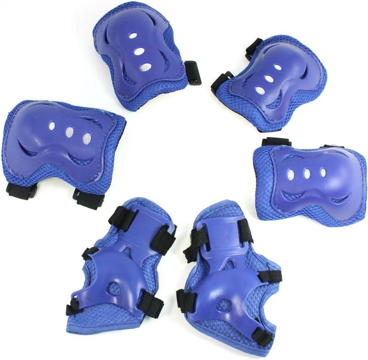 Beschermerset Kinderen - Valbescherming Set - Sportieve Activiteiten - 6 Delige Set - Afneembare Sluiting - Blauw