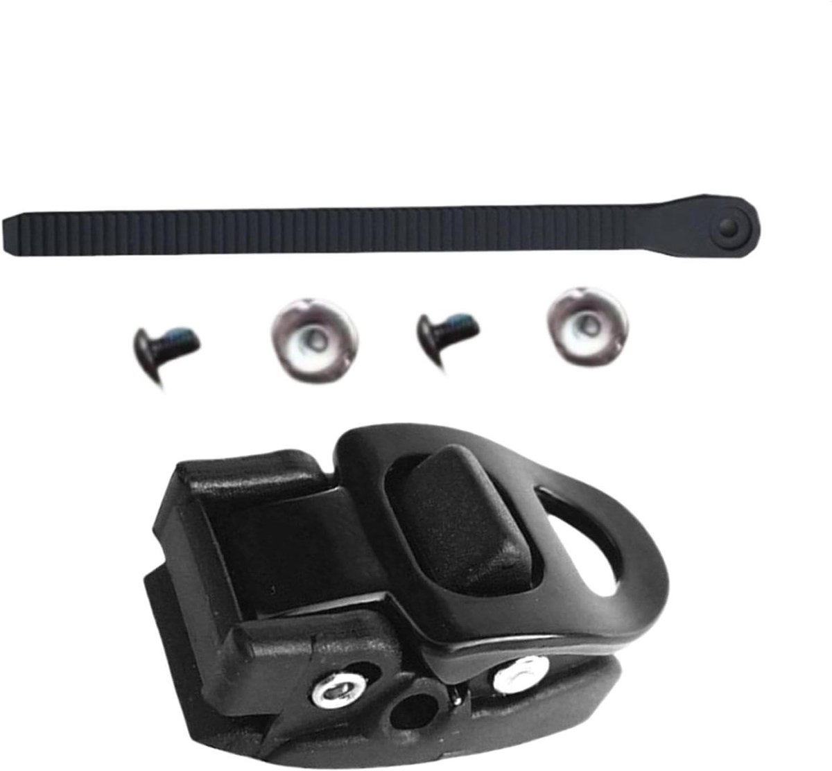Ratelgesp Set - Vervangende Gespen - Schoenen Vastzetten - Verstelbare Energieriem - 21 cm Armband - Zwart