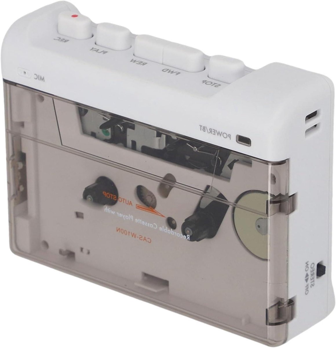 Cassette Speler - Draagbare Recorder - Muziek Luisteren - Bluetooth Connectiviteit - 12 x 9 cm - Wit