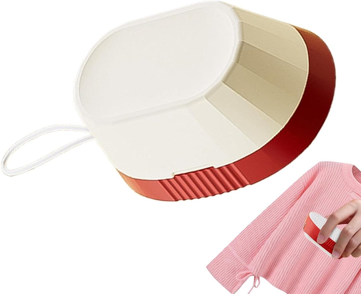 Herbruikbare Pluisroller - Pluisverwijderaar Wasbaar - Kleding Reinigen - Extra Plakkerige Laag - 92x62x43cm - Romig Wit en Rood