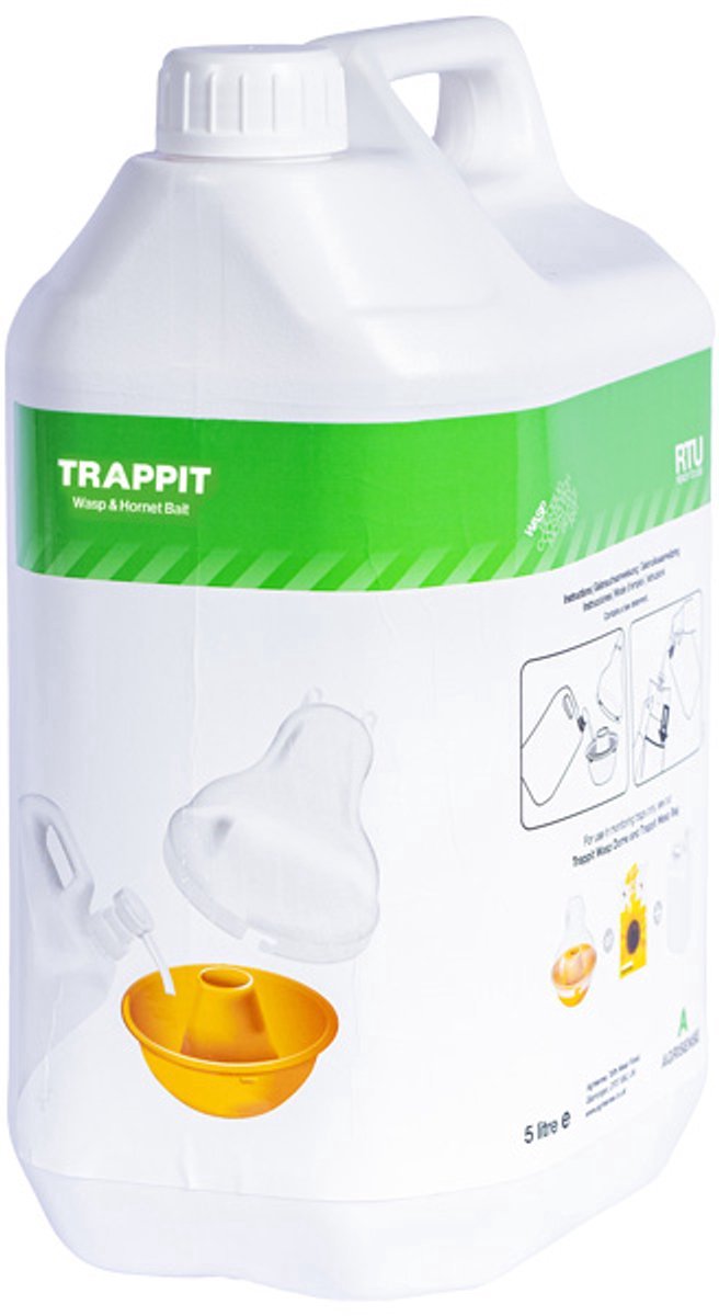 Trappit 5 liter, lokvloeistof voor aziatische hoornaar