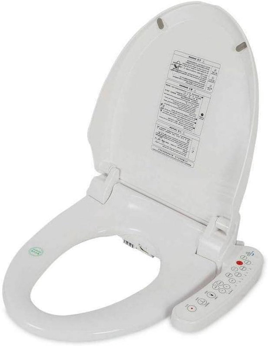Elektronische Toiletbril - Bidet Opzetstuk - Comfort Verhogend - Verwarmde Zitting - 52 x 45 cm - Wit