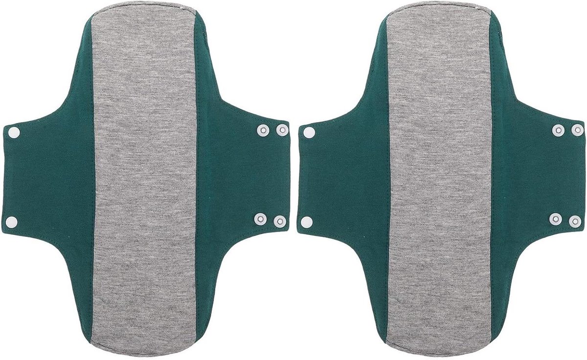 Herbruikbare Inlegkruisjes - Wasbaar Maandverband - Postpartum Herstel - Lekvrije Bescherming - 28 x 21.5 x 0.5 cm - Groen