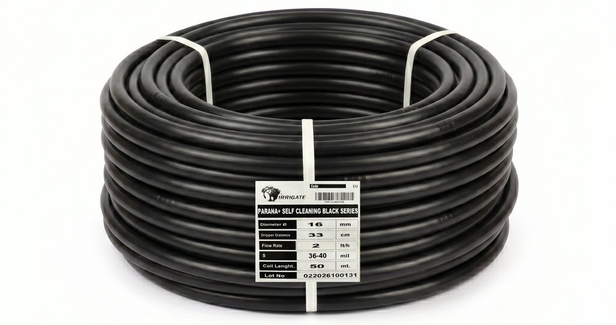 Druppelslang Ø16 mm - 50 Meter - 2 l/h - 33 cm Druppelafstand - Zelfreinigend Druppelirrigatie Slang