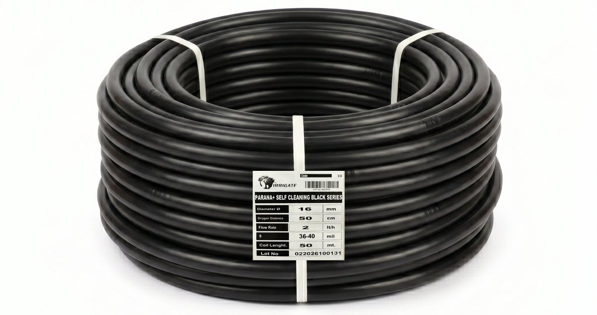 Druppelslang Ø16 mm - 50 Meter - 2 l/h - 50 cm Druppelafstand - Zelfreinigend Druppelirrigatie Slang