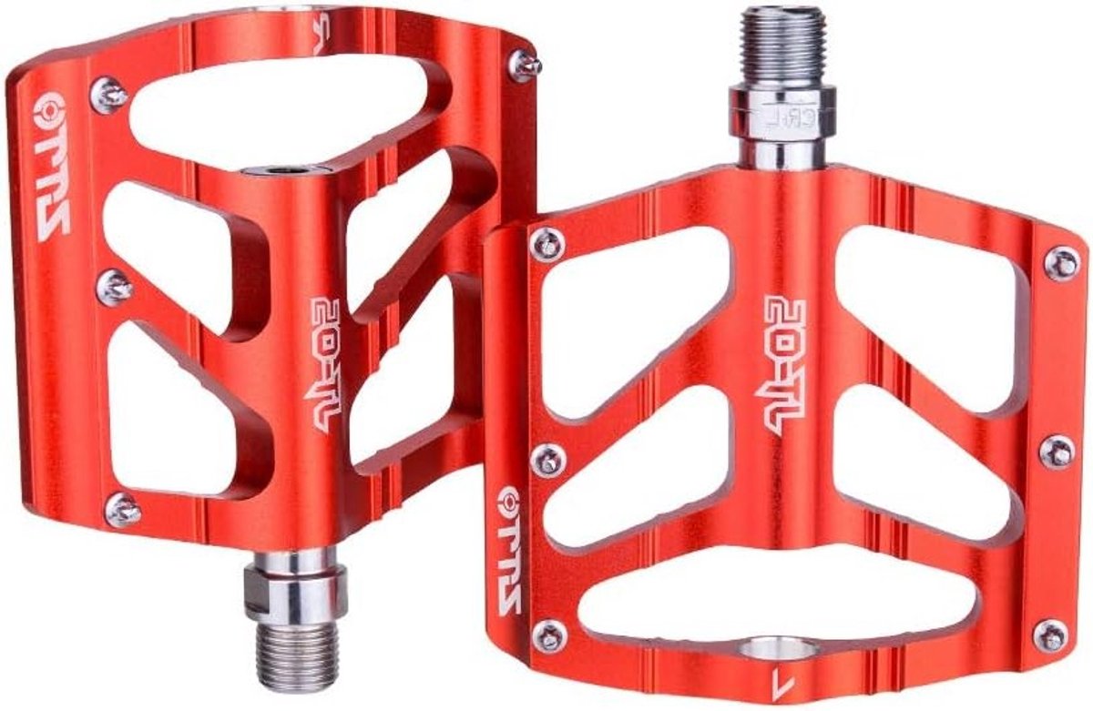 Dailygoods- Fietspedalen Lichtgewicht - Aluminium Pedalen - Platte Pedalen - Antislip - Mountainbike - Breed Voetoppervlak - Platformpedalen