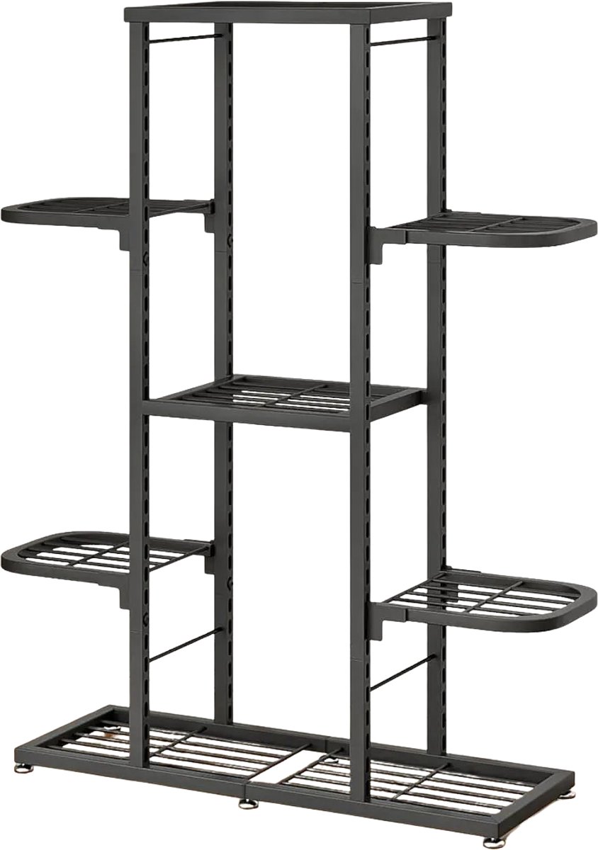 Geargalaxy Plantenstandaard - Plantenhouder - Bloemenstandaard - Plantenrek - Bloemenstandaard voor Binnen - Hoogte 88cm - Grijs