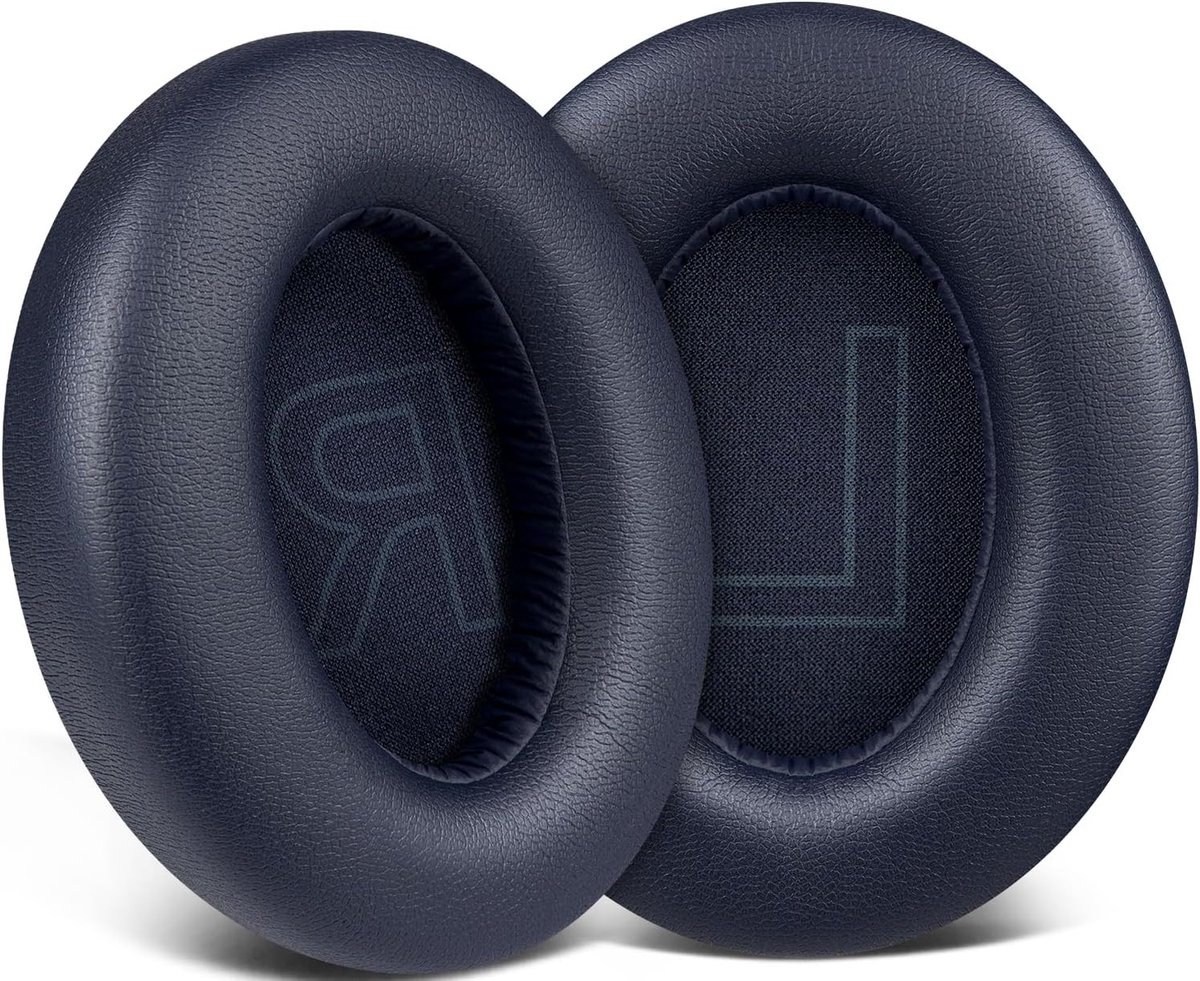 SOULWIT Ear Pads Replacement for Anker Soundcore Life 2 (Not Fits Life 2 Neo)/Q20/Q20+/Q20I/Q20BT Headphones, Earpads Cushions with Softer Protein Leather, Noise Isolating Foam