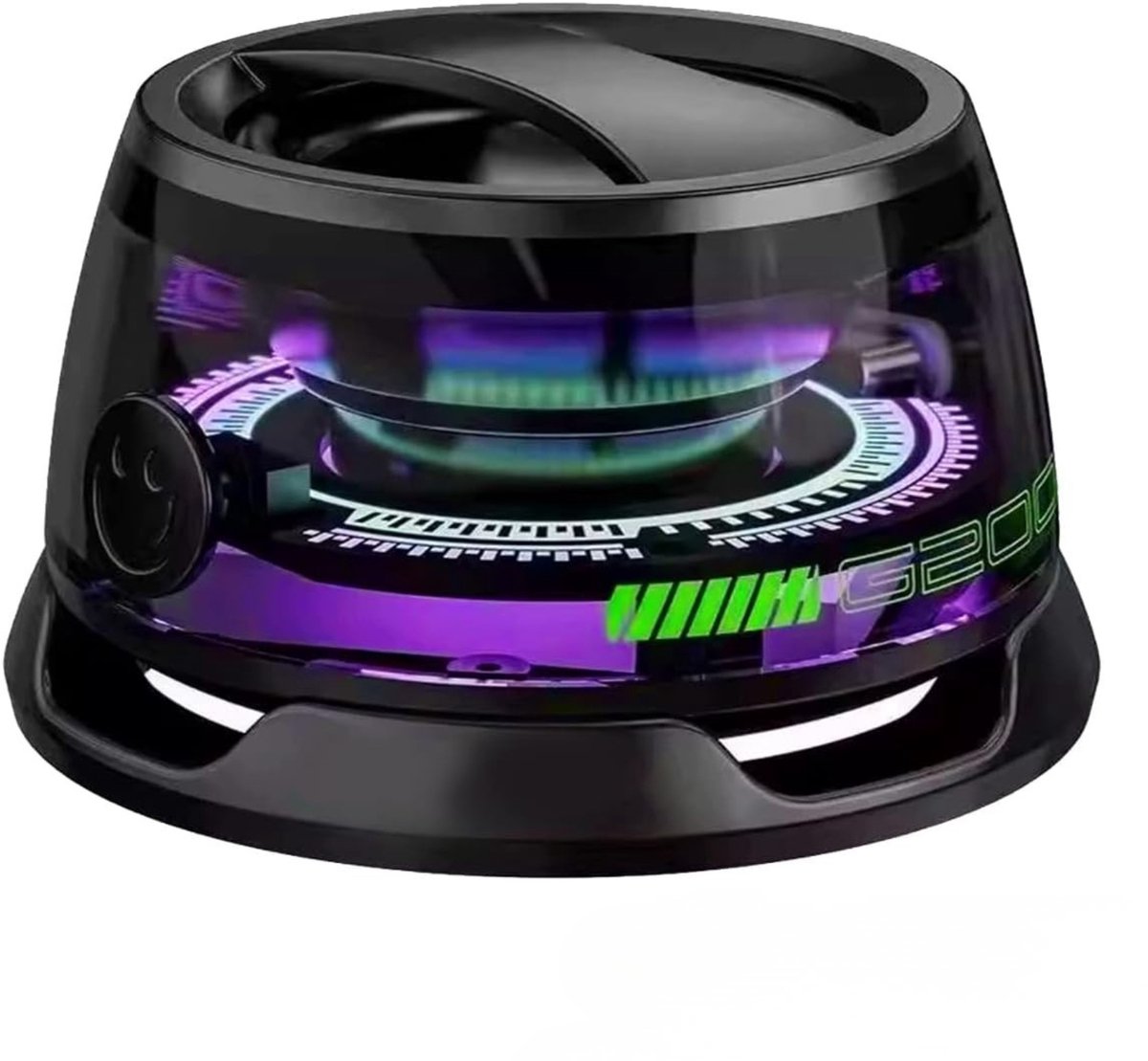 Vyzio - Draadloze Magnetische Bluetooth Speaker - Draagbare Muziek Box met RGB LED Verlichting - Mini Luidspreker met Diepe Bas - Geschikt voor Handsfree Bellen - Zwart - SONICRA