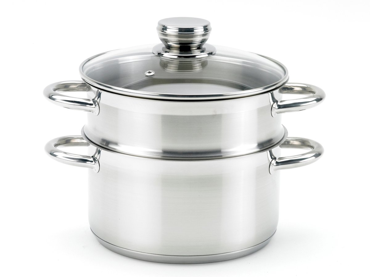 Relance DannCuisine – Stoompan 26 cm – RVS Stoomkoker met Glazen Deksel – Geschikt voor Inductie – Kleine Stoompan 4 Liter – Groenten, Vis & Rijst