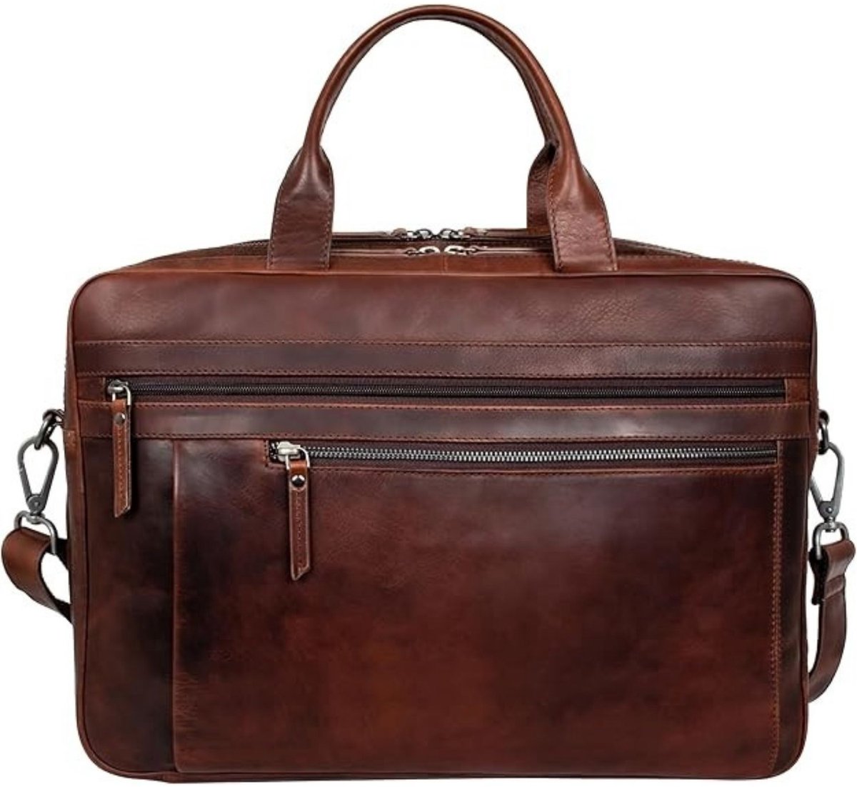Leren Laptoptas - Laptoptas - Leren Tas - Luxe Leren Laptoptas - Werktas - Schoudertas - Business Tas - Leren Business Tas - 15.6 inch - Bruin - van Imperatoris