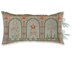 Pip Studio Bollywood Dreams Cushion Sierkussen - 35 x 60 cm cm - Groen
