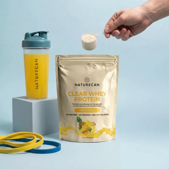 Naturecan Clear Whey Protein Tropisch 1kg - Eiwit limonade - Whey isolate - 20 g eiwit — afbeelding 5