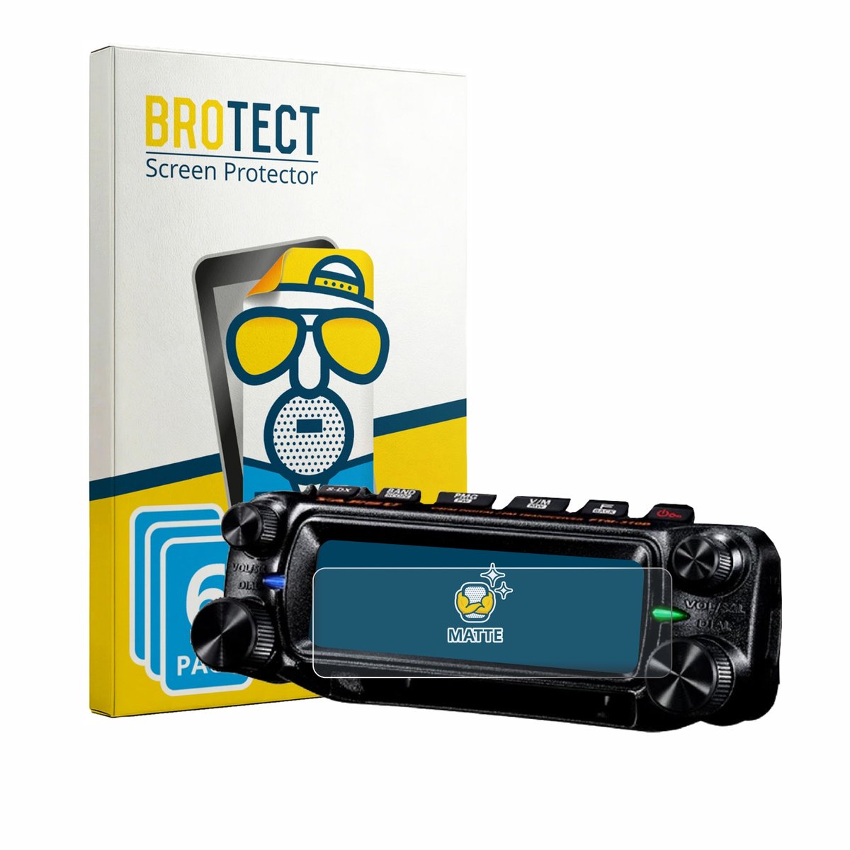 BROTECT - Screenprotector voor Yaesu FTM-310 - Folie Beschermfolie matte 6 Stuks