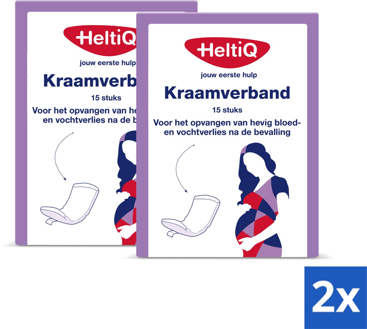 2x HeltiQ - Kraamverband - (2x 15 stuks)
