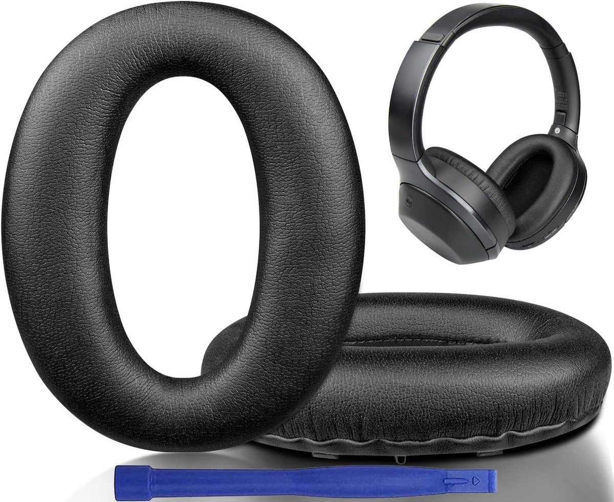 Comfortabele Oorkussens voor Noise Cancelling Hoofdtelefoons, Geschikt voor WH-1000XM2 en MDR-1000X, Verhoogde Dikte en Geluidsisolatie (Zwart)