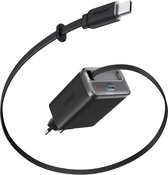 Anker Nano USB C Snellader - 35W - 2-poorten - Geïntegreerde Anker InstaCord intrekbare kabel