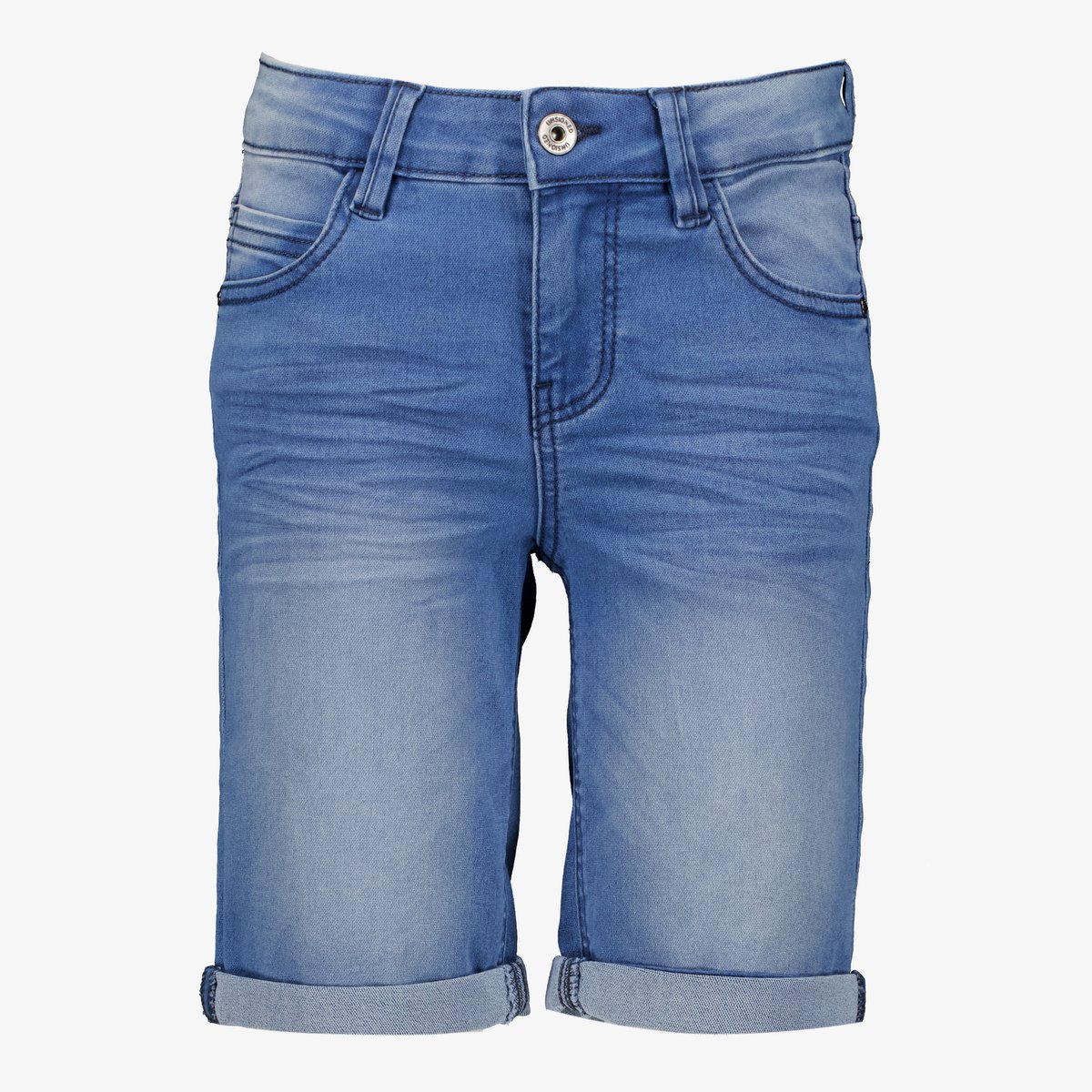 Unsigned jongens denim short medium blauw - Maat 152