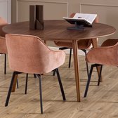 Giga Living Eettafel Levi - Walnoot - 140x140x76 cm