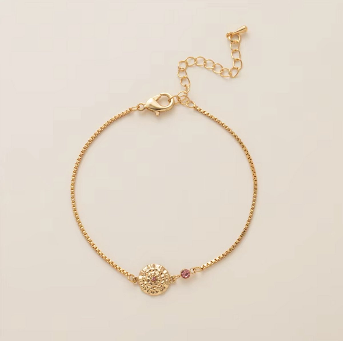 Maevi® Armband - Geboortebloem & Geboortesteen - Maand: Oktober - Kleur: Goud - Hoge Kwaliteit - Luxe Armband - Kraamcadeau / Geboorte Cadeau / Verjaardag Cadeau - RVS / Roestvrijstaal - Verkleurt Niet - Armband / Bracelet - Incl. Kado Verpakking