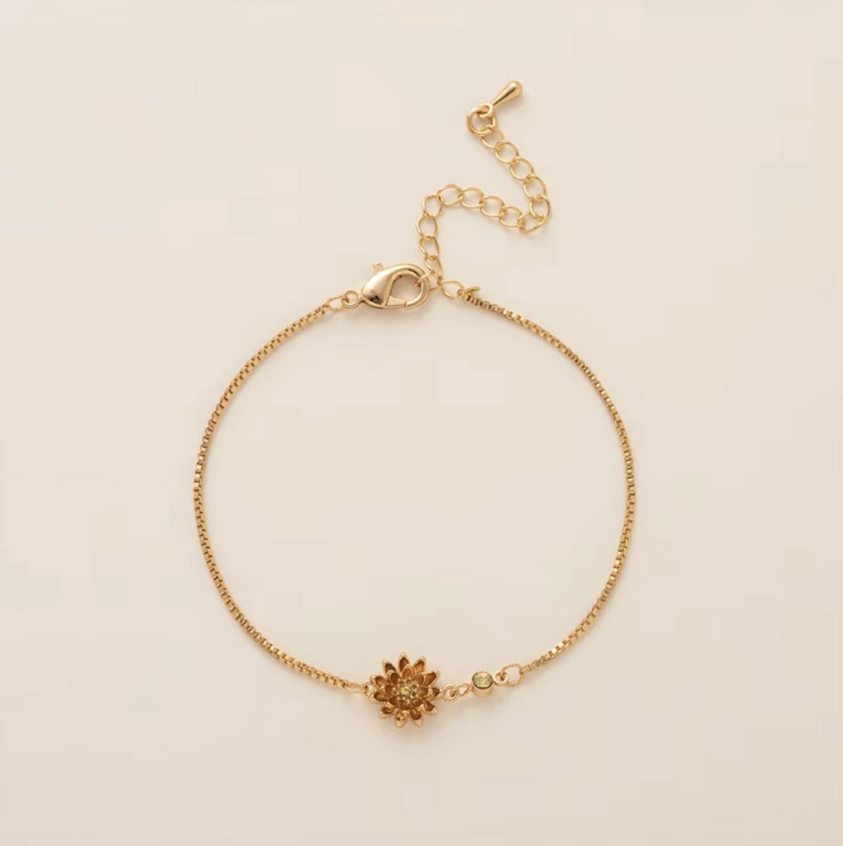Maevi® Armband - Geboortebloem & Geboortesteen - Maand: November - Kleur: Goud - Hoge Kwaliteit - Luxe Armband - Kraamcadeau / Geboorte Cadeau / Verjaardag Cadeau - RVS / Roestvrijstaal - Verkleurt Niet - Armband / Bracelet - Incl. Kado Verpakking