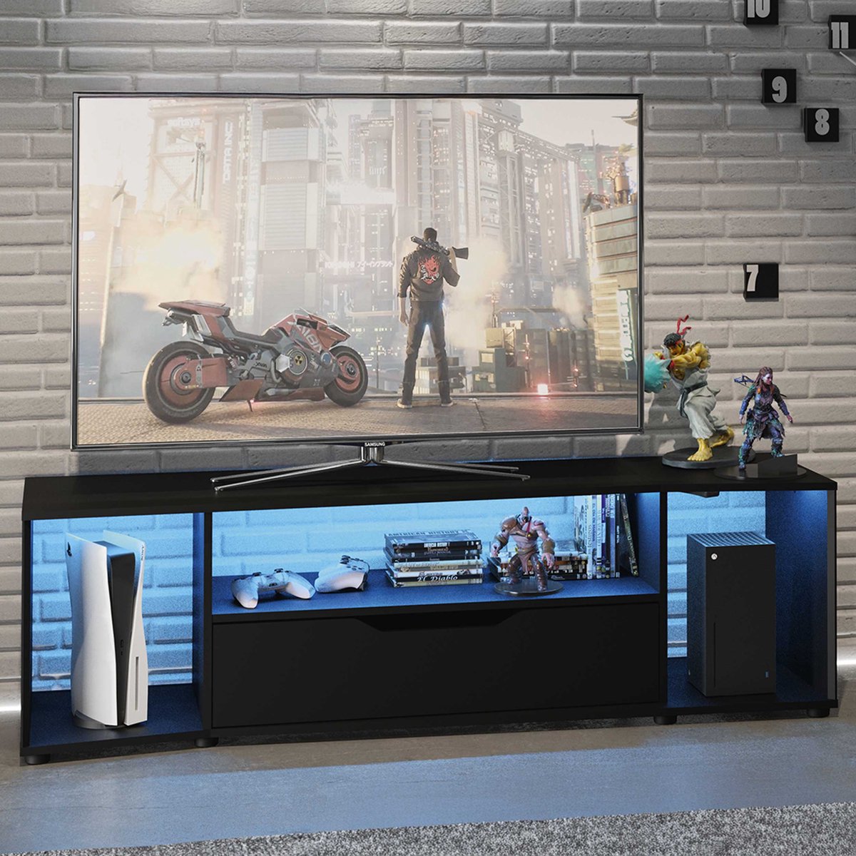 Tv-meubel Hack | 163 X 45 X 48 Cm | Zwart
