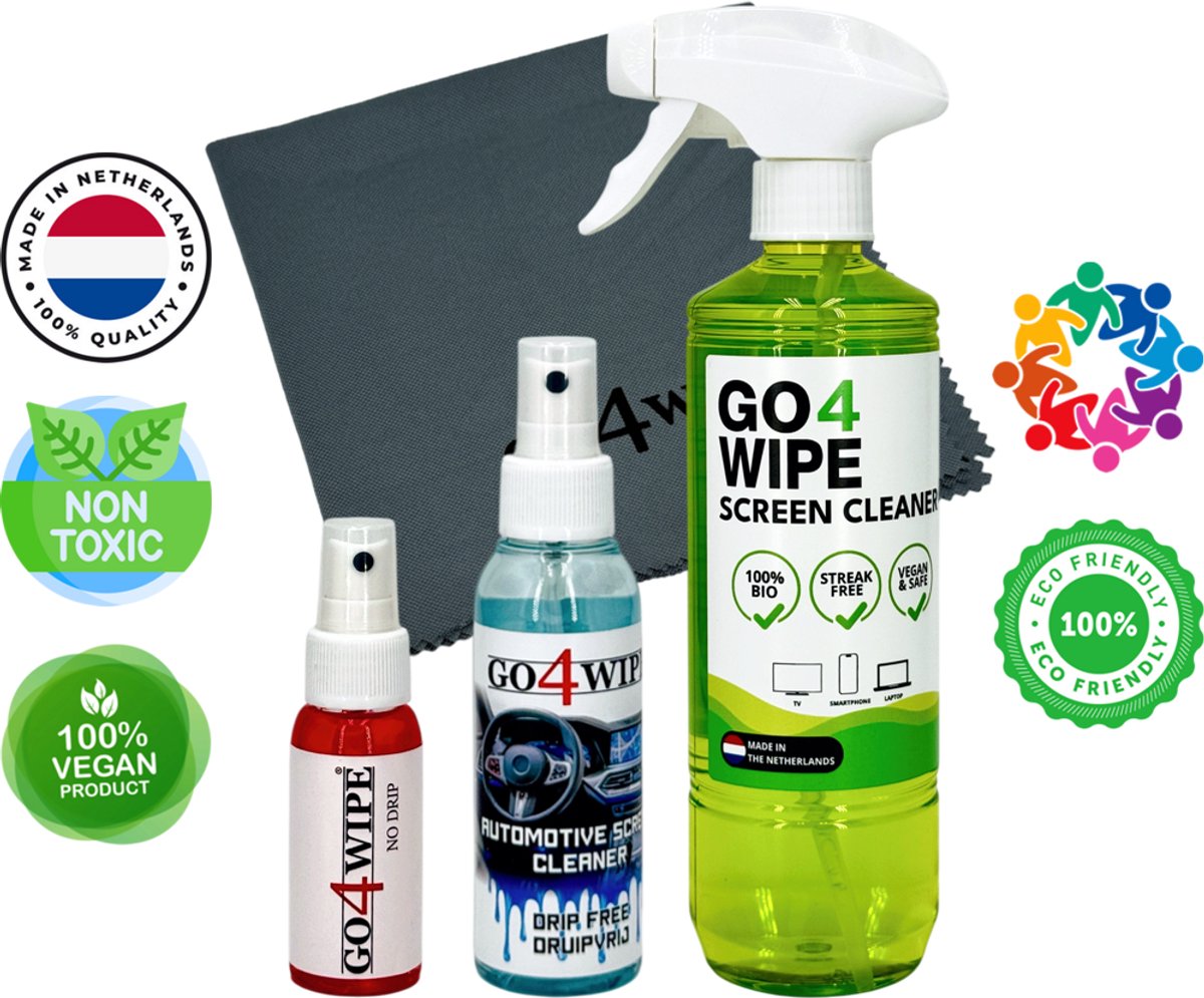 Go4Wipe Family Pack - Professioneel (beeld) schermreiniger / Screencleaner