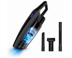 Kruimelzuiger Snoerloos 5500 Pa – Handstofzuiger met HEPA Filter – 2-in-1 Auto Stofzuiger & Airduster – Draadloos, Oplaadbaar, 3 Opzetstukken – Krachtige Kruimeldief Zwart