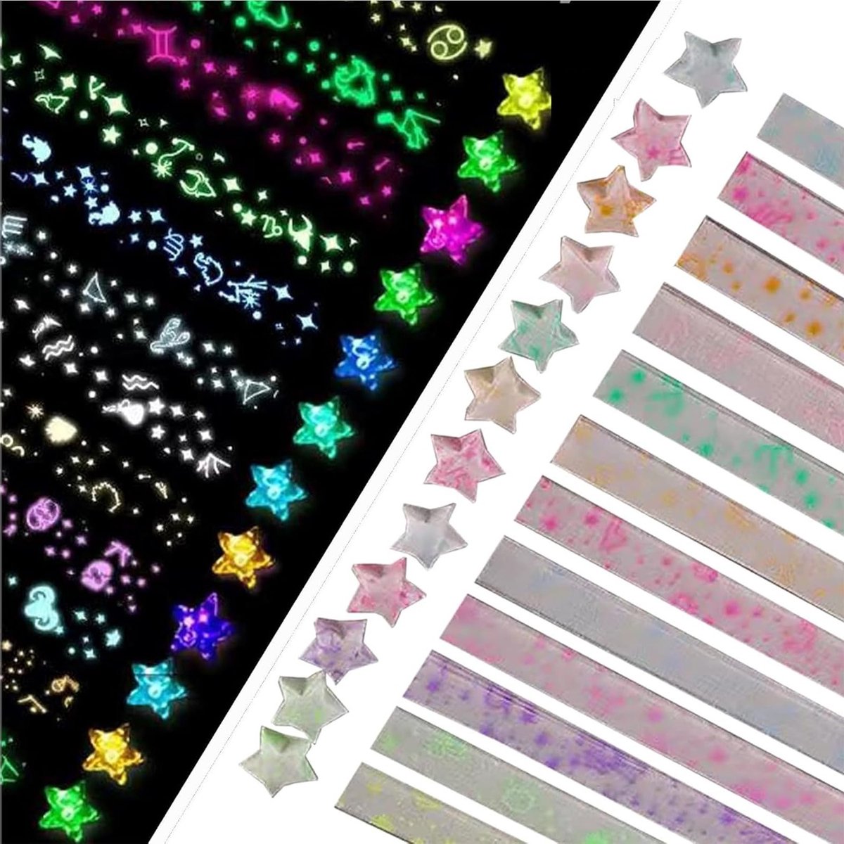 Luminous Origami Ster Papieren Strips, 210 Vellen Sterrenpapier voor Creatieve Knutselprojecten
