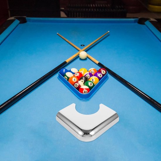 Hoekplaat Biljarttafel - Beschermers Pooltafel - Tafel Beschermen - Gebogen Ontwerp - 18.5 cm - Zilver — afbeelding 3