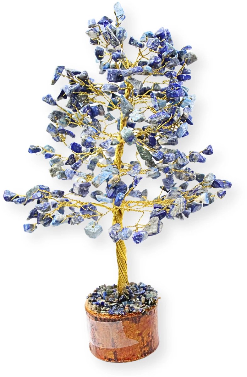 Ruben Robijn Edelsteen boompje Sodaliet ca. 23 cm Blauw